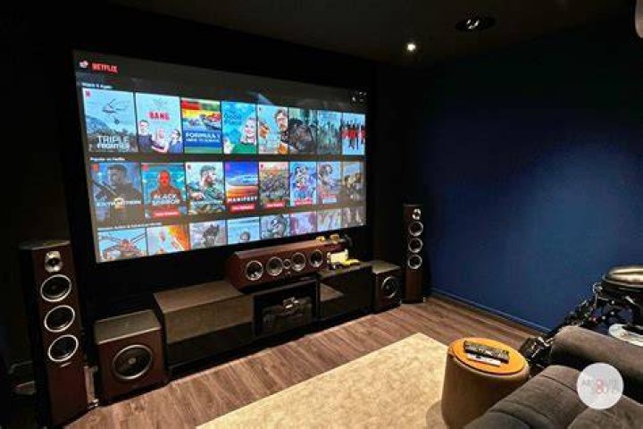 Home entertainment viewing setup