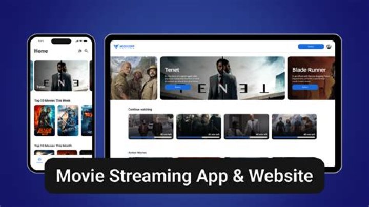 Streaming website interface